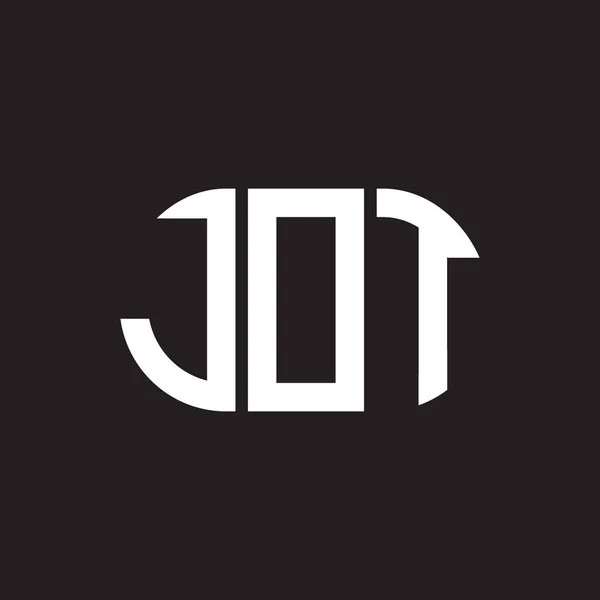 Jot Letter Logo Design Black Background Jot Creative Initials Letter — Stock Vector