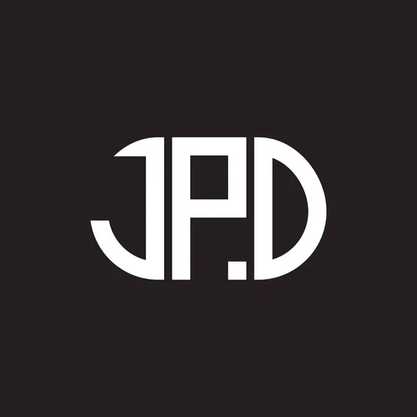 Siyah Arka Planda Jpo Harf Logosu Tasarımı Jpo Yaratıcı Harflerin — Stok Vektör