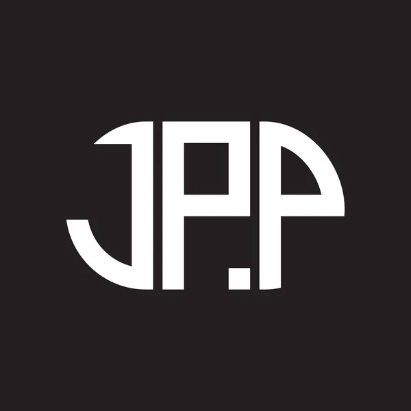 Siyah Arka Planda Jpp Harf Logosu Tasarımı Jpp Yaratıcı Harflerin — Stok Vektör