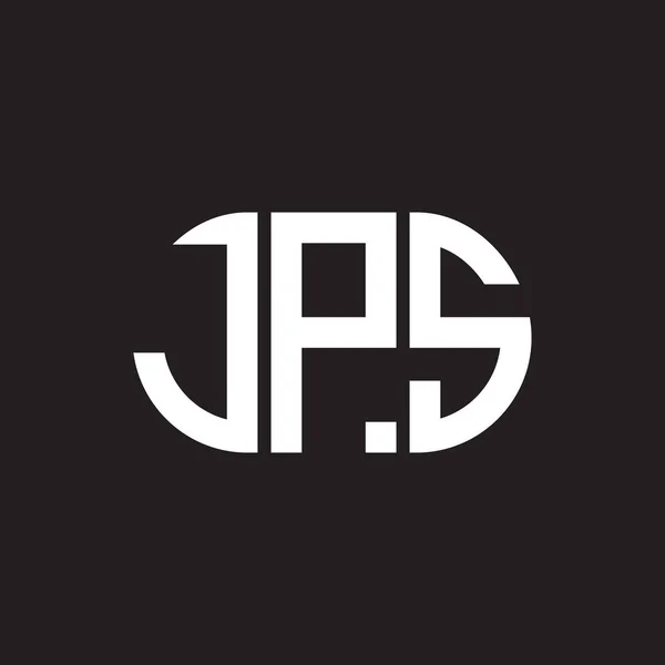 Siyah Arka Planda Jps Harfi Logo Tasarımı Jps Yaratıcı Harflerin — Stok Vektör