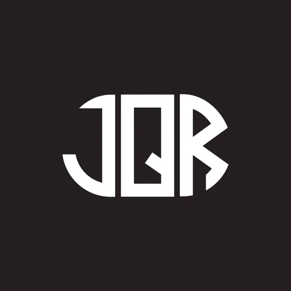 Jqr Letter Logo Design Black Background Jqr Creative Initials Letter — Stock Vector