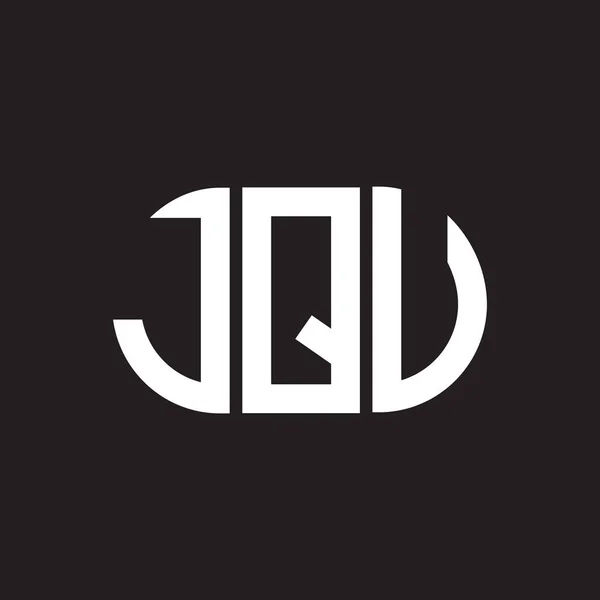 Jqu Lettre Logo Design Sur Fond Noir Jqu Initiales Créatives — Image vectorielle