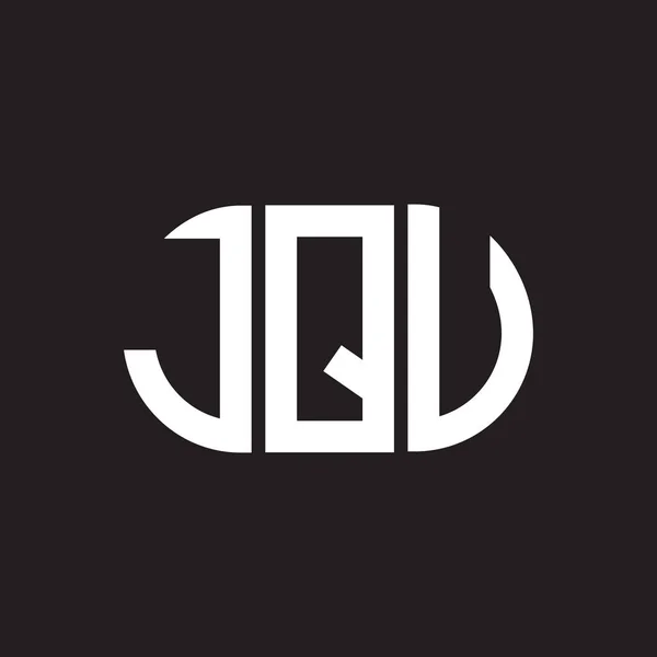 Jqv Lettre Logo Design Sur Fond Noir Jqv Initiales Créatives — Image vectorielle