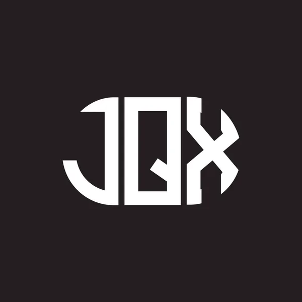 Jqx Bokstav Logotyp Design Svart Bakgrund Jqx Kreativa Initialer Brev — Stock vektor