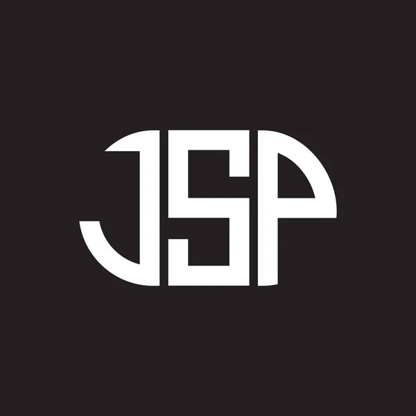 Diseño Del Logotipo Letra Jsp Sobre Fondo Negro Jsp Iniciales — Archivo Imágenes Vectoriales