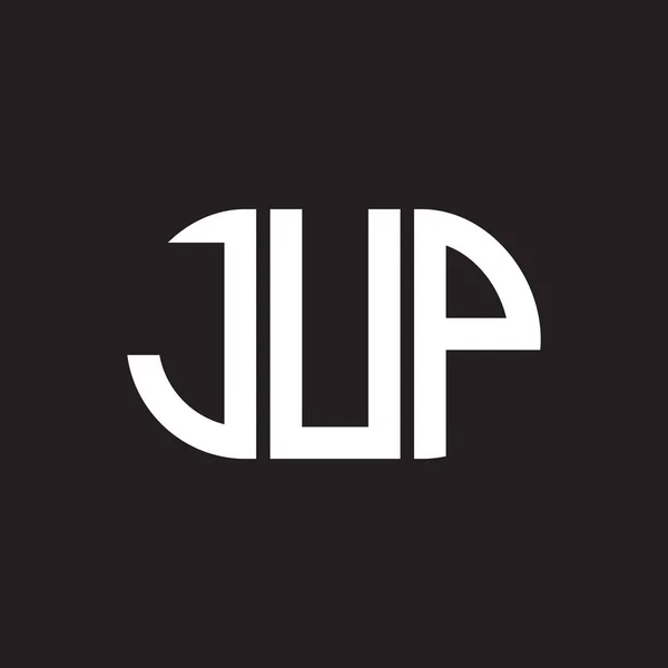 Σχεδιασμός Λογοτύπου Jup Μαύρο Φόντο Jup Δημιουργικά Αρχικά Γράμμα Λογότυπο — Διανυσματικό Αρχείο