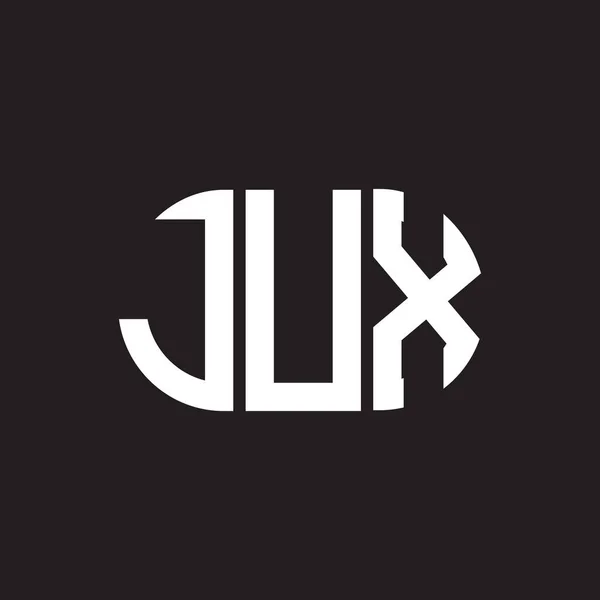 Diseño Del Logotipo Letra Jux Sobre Fondo Negro Jux Iniciales — Archivo Imágenes Vectoriales