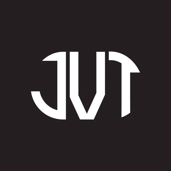 Σχεδιασμός Λογότυπου Γραμμάτων Jvt Μαύρο Φόντο Jvt Δημιουργικό Πρωτότυπο Γράμμα — Διανυσματικό Αρχείο
