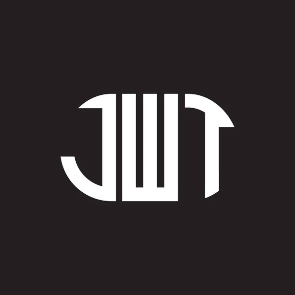 Jwt 디자인검은 배경에 Jwt 크리에이티브 이니셜 Jwt 디자인 — 스톡 벡터