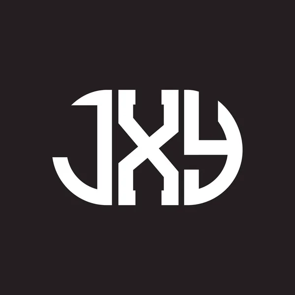 Siyah Arkaplanda Jxy Harf Logosu Tasarımı Jxy Yaratıcı Harflerin Baş — Stok Vektör