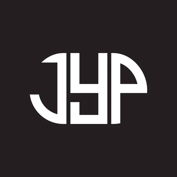 Siyah Arka Planda Jyp Harf Logosu Tasarımı Jyp Yaratıcı Harflerin — Stok Vektör