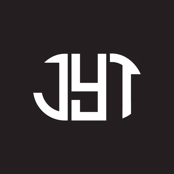 Jyt Design Logotipo Carta Fundo Preto Jyt Iniciais Criativas Conceito —  Vetores de Stock