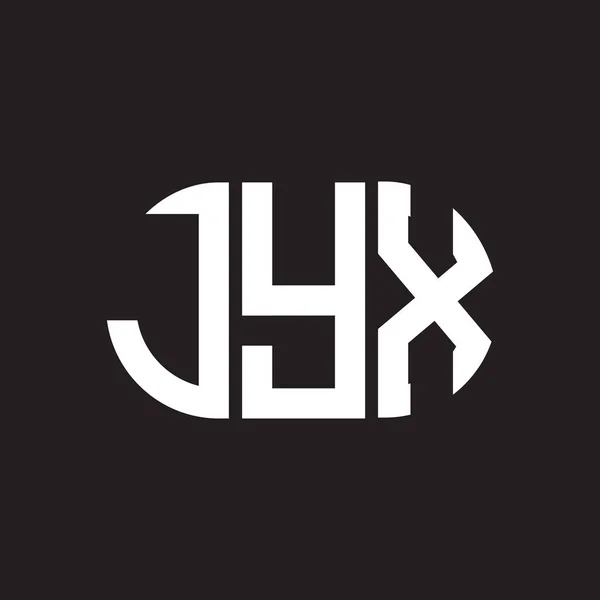 Jyx Bokstav Logotyp Design Svart Bakgrund Jyx Kreativa Initialer Brev — Stock vektor