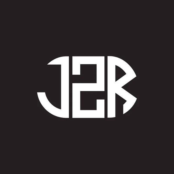 Σχεδιασμός Λογότυπου Γραμμάτων Jzr Μαύρο Φόντο Jzr Δημιουργικά Αρχικά Γράμμα — Διανυσματικό Αρχείο