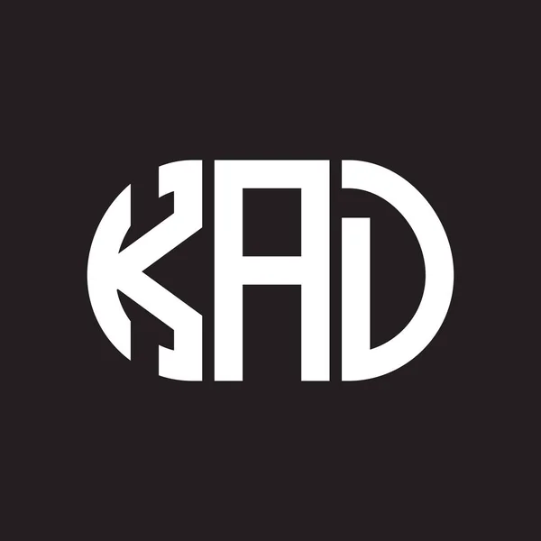 Kad Letter Logo Ontwerp Zwarte Achtergrond Kad Creatieve Initialen Letter — Stockvector