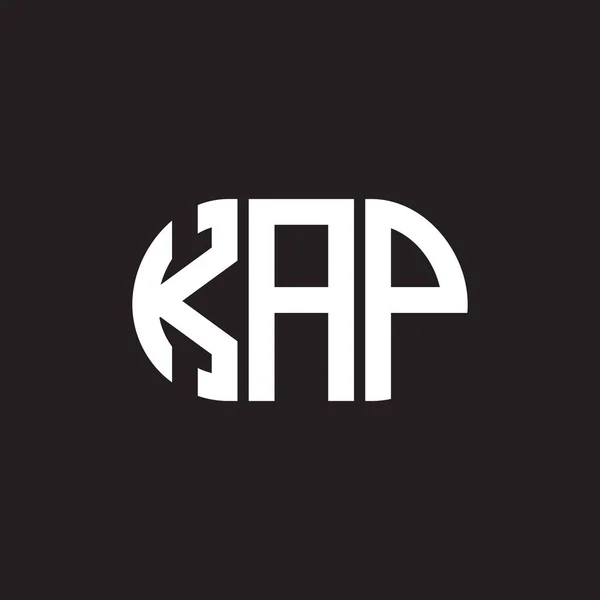 Kap Letter Logo Ontwerp Zwarte Achtergrond Kap Creatieve Initialen Letter — Stockvector