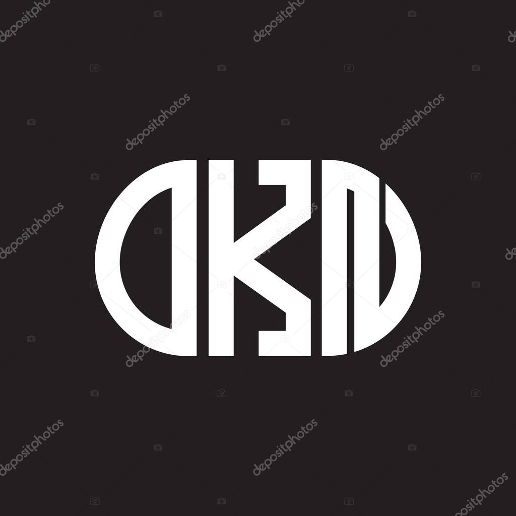 OKN letter logo design on black background. OKN creative initials letter logo concept. OKN letter design.