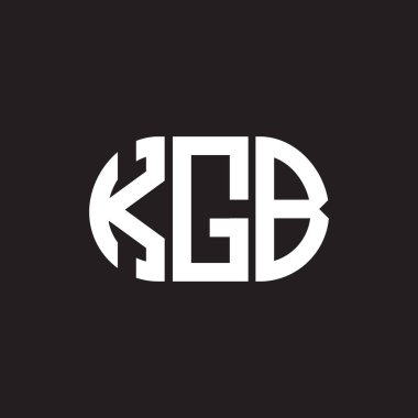 Siyah arka planda KGB harf logosu tasarımı. KGB yaratıcı harflerin baş harfleri logo kavramı. KGB harf tasarımı.