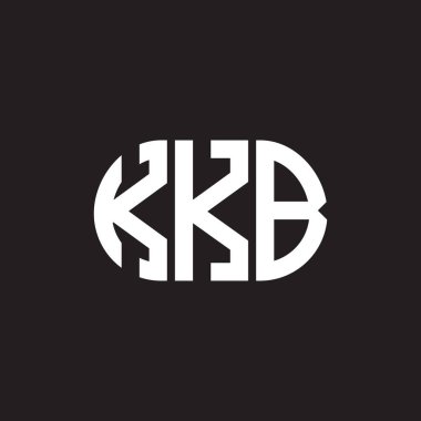 Siyah arkaplanda KKB harfi logo tasarımı. KKB yaratıcı harflerin baş harfleri logo kavramı. KKB harf tasarımı.
