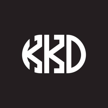 Siyah arkaplanda KKO harfi logo tasarımı. KKO yaratıcı harflerin baş harfleri logo kavramı. KKO harf tasarımı.
