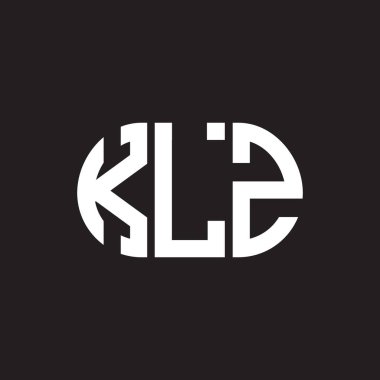 Siyah arkaplanda KLZ harf logosu tasarımı. KLZ yaratıcı harflerin baş harfleri logo kavramı. KLZ harf tasarımı.