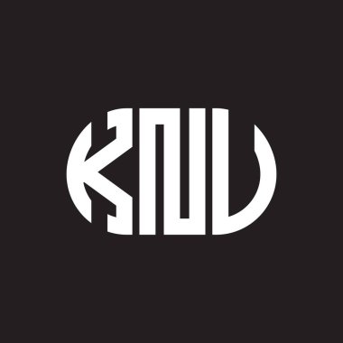 Siyah arkaplanda KNV harf logosu tasarımı. KNV yaratıcı harflerin baş harfleri logo kavramı. KNV harf tasarımı.