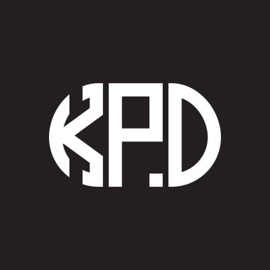 Siyah arkaplanda KPO harf logosu tasarımı. KPO yaratıcı harflerin baş harfleri logo kavramı. KPO harf tasarımı.