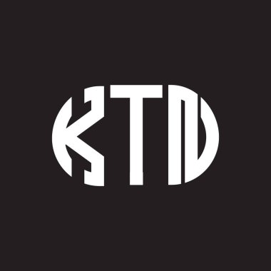 Siyah arkaplanda KTN harf logosu tasarımı. KTN yaratıcı harflerin baş harfleri logo kavramı. KTN harf tasarımı.