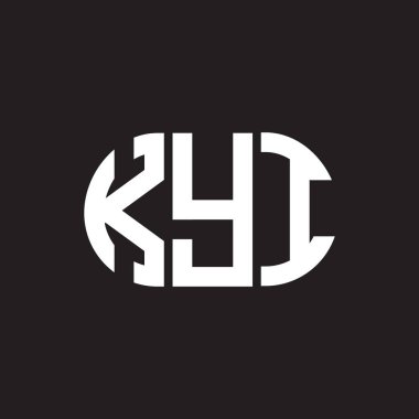 Siyah arka planda KYI harf logosu tasarımı. KYI yaratıcı harflerin baş harfleri logo kavramı. KYI harf tasarımı.