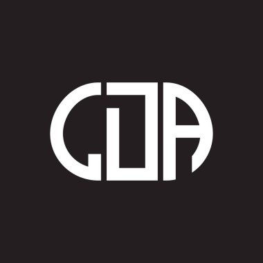 LDA harf logosu tasarımı siyah arka planda. LDA yaratıcı harf logosu konsepti. LDA harf tasarımı.