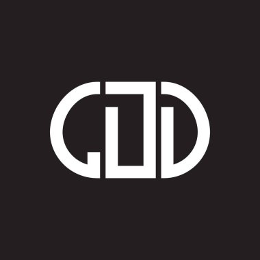 Siyah arka planda LDD harf logosu tasarımı. LDD yaratıcı harflerin baş harfleri logo kavramı. LDD harf tasarımı.
