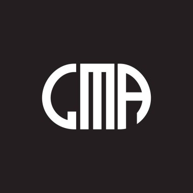 LMA harfi logo tasarımı siyah arka planda. LMA yaratıcı harflerin baş harfleri logo kavramı. LMA harf tasarımı.