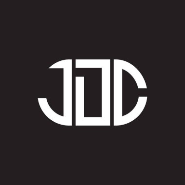 Siyah arka planda JDC harf logosu tasarımı. JDC yaratıcı harflerin baş harfleri logo kavramı. JDC harf tasarımı.