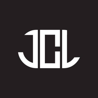 Siyah arkaplanda JCL harf logosu tasarımı. JCL yaratıcı harflerin baş harfleri logo kavramı. JCL harf tasarımı.