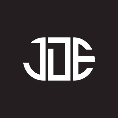 Siyah arkaplanda JDE harf logosu tasarımı. JDE yaratıcı harflerin baş harfleri logo kavramı. JDE harf tasarımı.