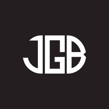 Siyah arka planda JGB harf logosu tasarımı. JGB yaratıcı harflerin baş harfleri logo kavramı. JGB harf tasarımı.