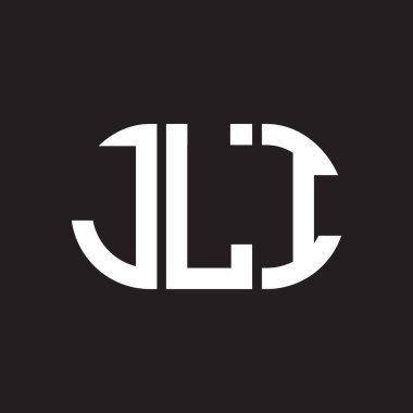 Siyah arka planda JLI harf logosu tasarımı. JLI yaratıcı harf logosu konsepti. JLI harf tasarımı.
