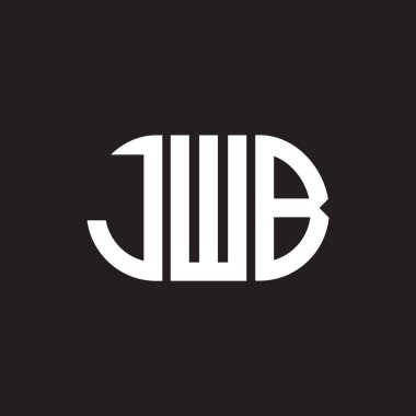 Siyah arka planda JWB harfi logo tasarımı. JWB yaratıcı harflerin baş harfleri logo kavramı. JWB harf tasarımı.