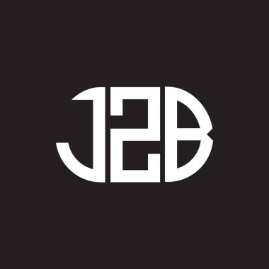 Siyah arka planda JZB harfi logo tasarımı. JZB yaratıcı harflerin baş harfleri logo kavramı. JZB harf tasarımı.
