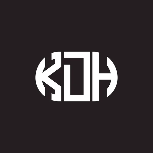 Kch Logo Ontwerp Zwarte Achtergrond Kch Creatieve Initialen Letter Logo — Stockvector