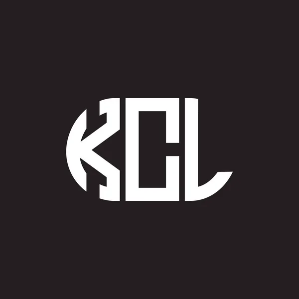 Kcl Lettera Logo Design Sfondo Nero Kcl Creativo Iniziali Lettera — Vettoriale Stock