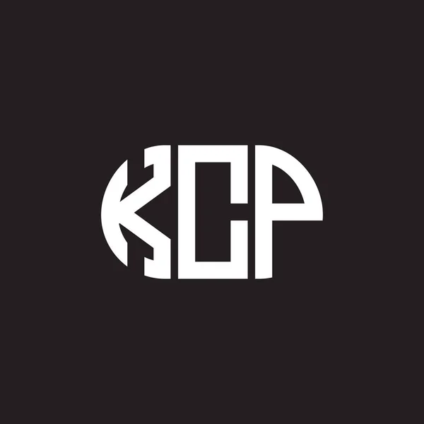 Kcp Letter Logo Ontwerp Zwarte Achtergrond Kcp Creatieve Initialen Letter — Stockvector