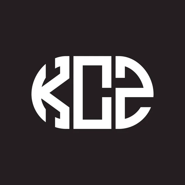 Kcz Bokstav Logotyp Design Svart Bakgrund Kcz Kreativa Initialer Brev — Stock vektor