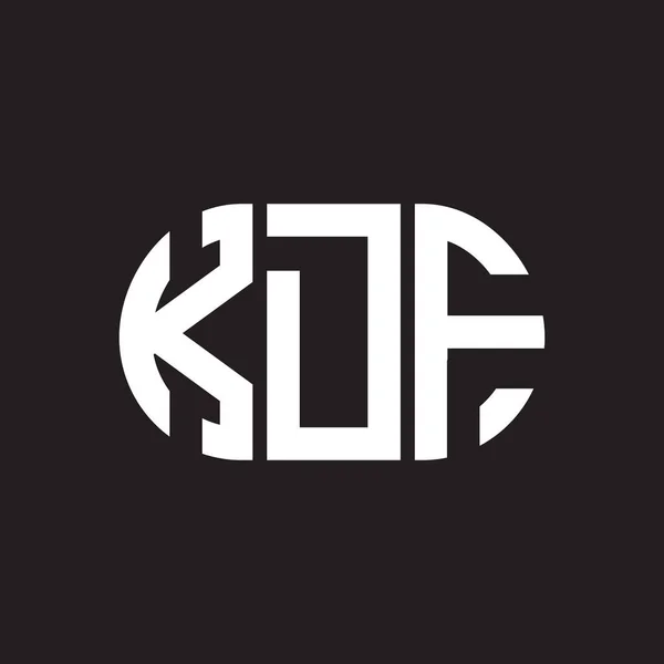 Kdf Letter Logo Design Black Background Kdf Creative Initials Letter — Stock Vector