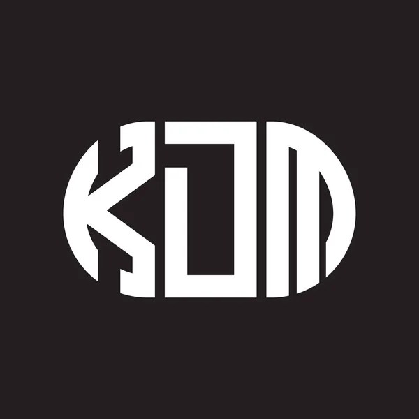 Дизайн Логотипа Kdm Черном Фоне Креативные Инициалы Буквенно Логотипная Концепция — стоковый вектор