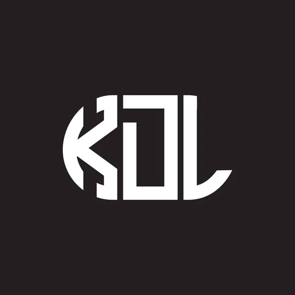 Kdl Logo Ontwerp Zwarte Achtergrond Kdl Creatieve Initialen Letterlogo Concept — Stockvector