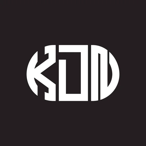 Kdn Brev Logotyp Design Svart Bakgrund Kdn Kreativa Initialer Brev — Stock vektor