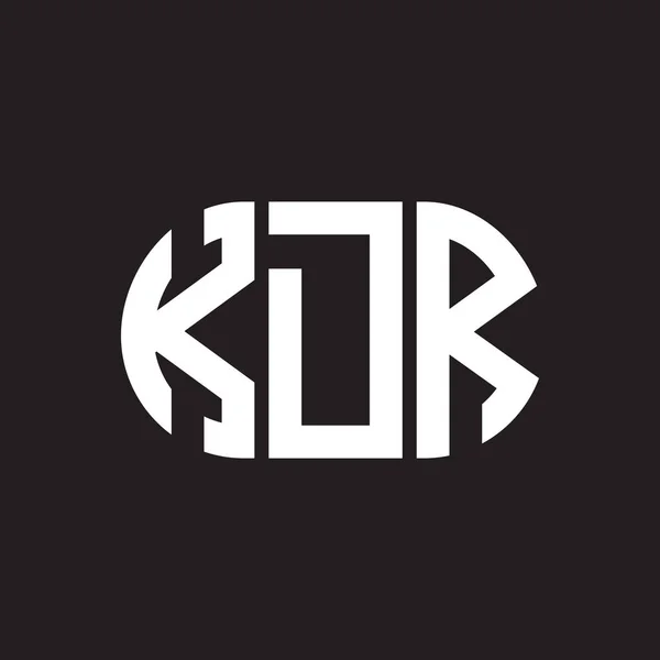 Kdr在黑色背景上的字母标识设计 Kdr创意的首字母首字母标识概念 Kdr字母设计 — 图库矢量图片