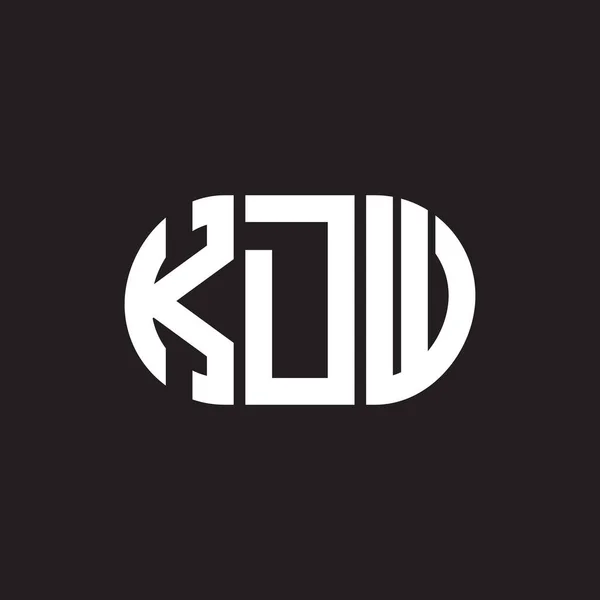 Kdw Logo Ontwerp Zwarte Achtergrond Kdw Creatieve Initialen Letterlogo Concept — Stockvector