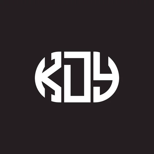 Kdy Дизайн Логотипу Літер Чорному Тлі Творчі Ініціали Kdy Мають — стоковий вектор